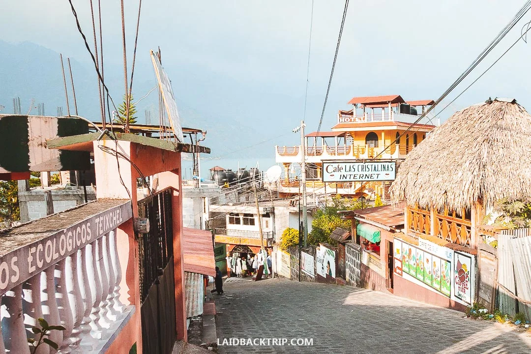 One of the most popular places to stay at Lake Atitlan is San Pedro La Laguna town.