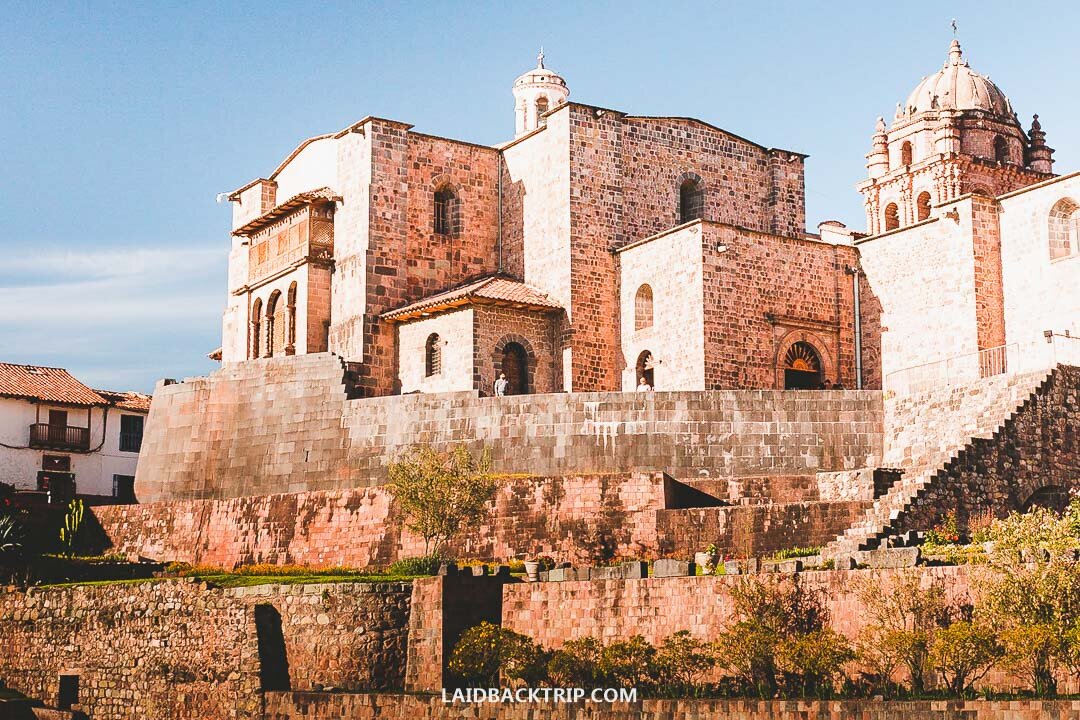 Coricancha is a combination of Spanish colonial architecture and original Inca construction.