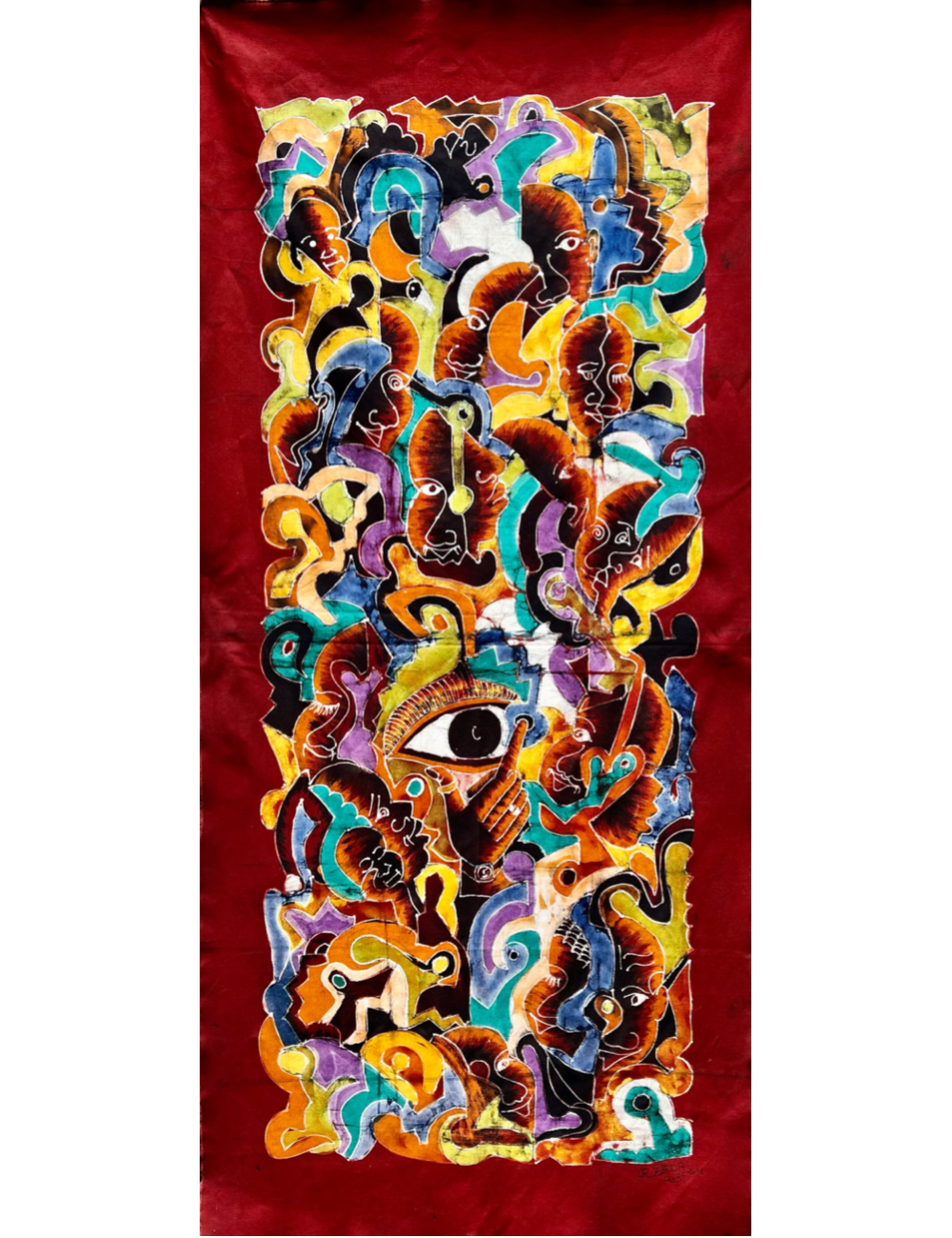 ....Batik - One Mind, Red..Batik - Un Esprit, Rouge....