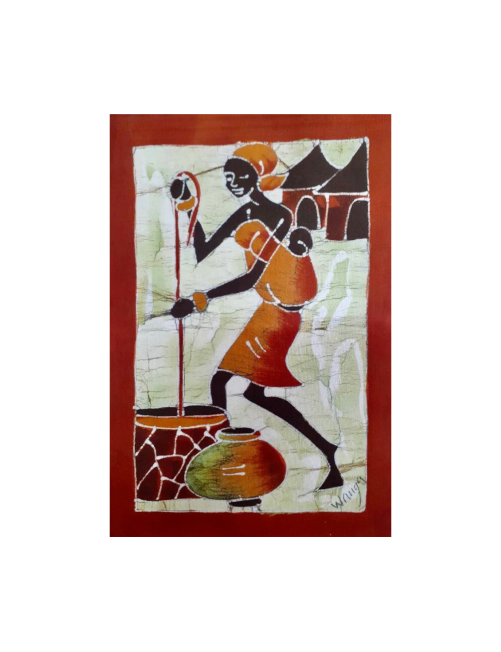 ....Batik - African Scene 2..Batik - Scène d'Afrique 2....