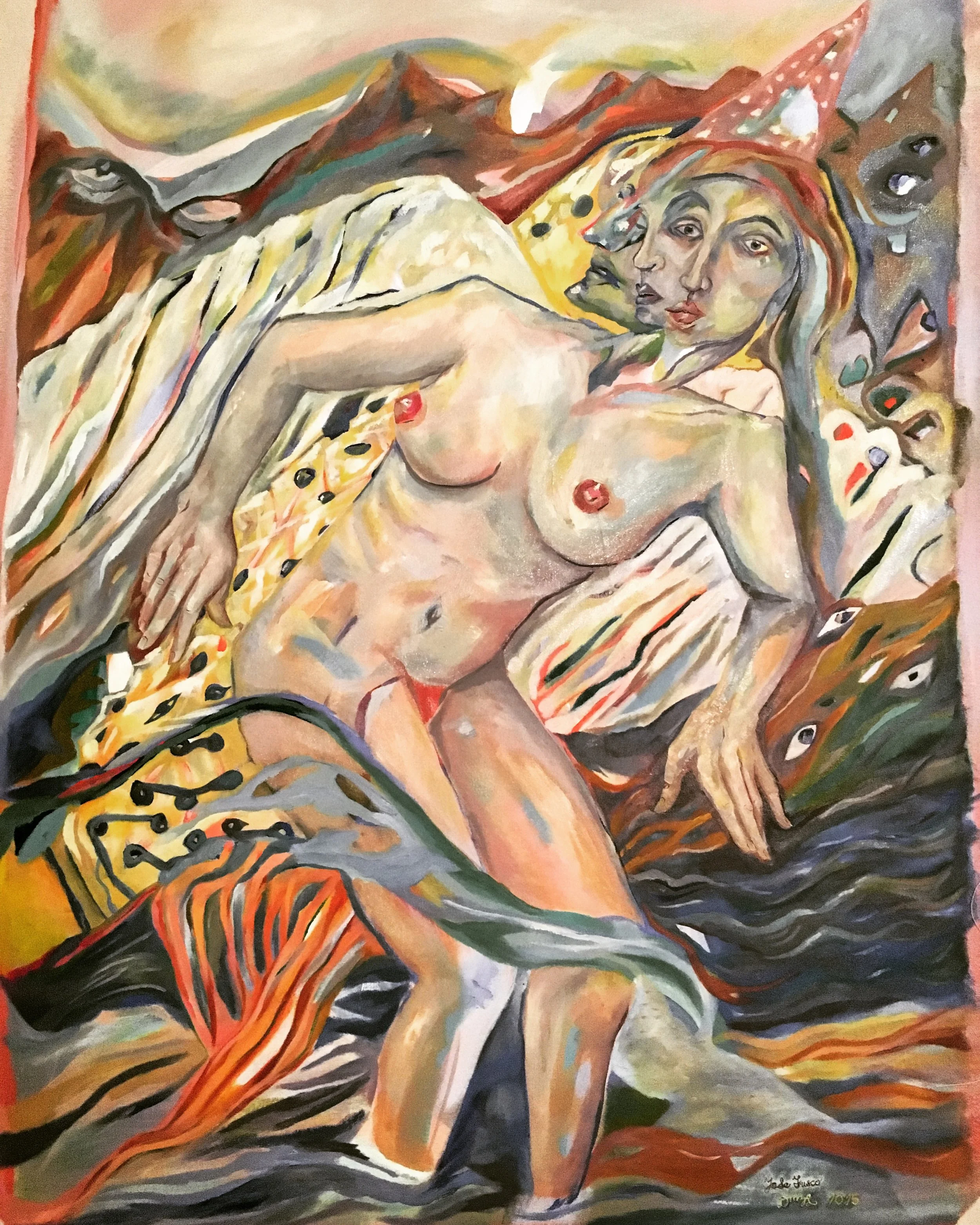 4 Aquarian Goddess oil on canvas, 24x36 2015.JPG