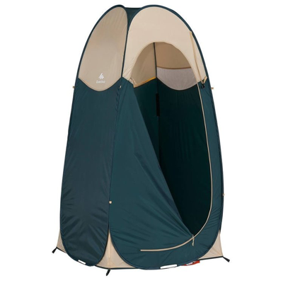 The shower tent ‘seance cabinet’