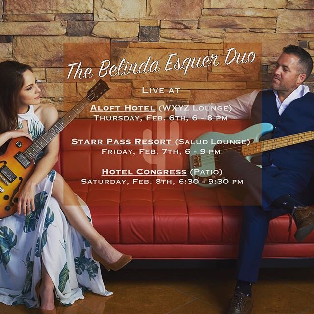 Looking forward to some shows coming up this week 🎶Hope to see you there 🤘🏻
#belindaesquermusic #alofttucson 
#hotelcongresstucson 📸 by @pauldavisphotography