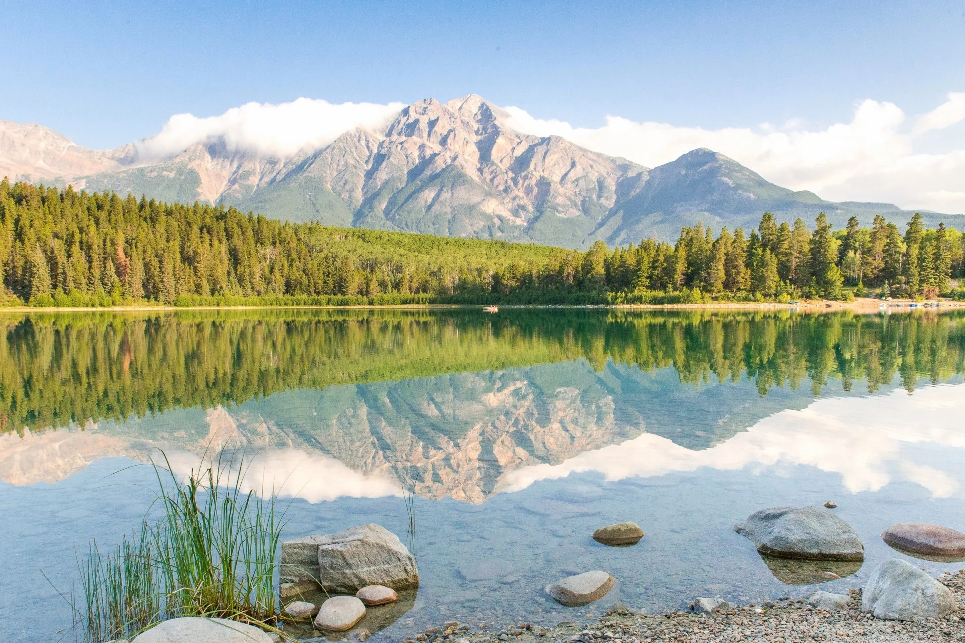Pyramid Mountain Reflection in Patricia Lake