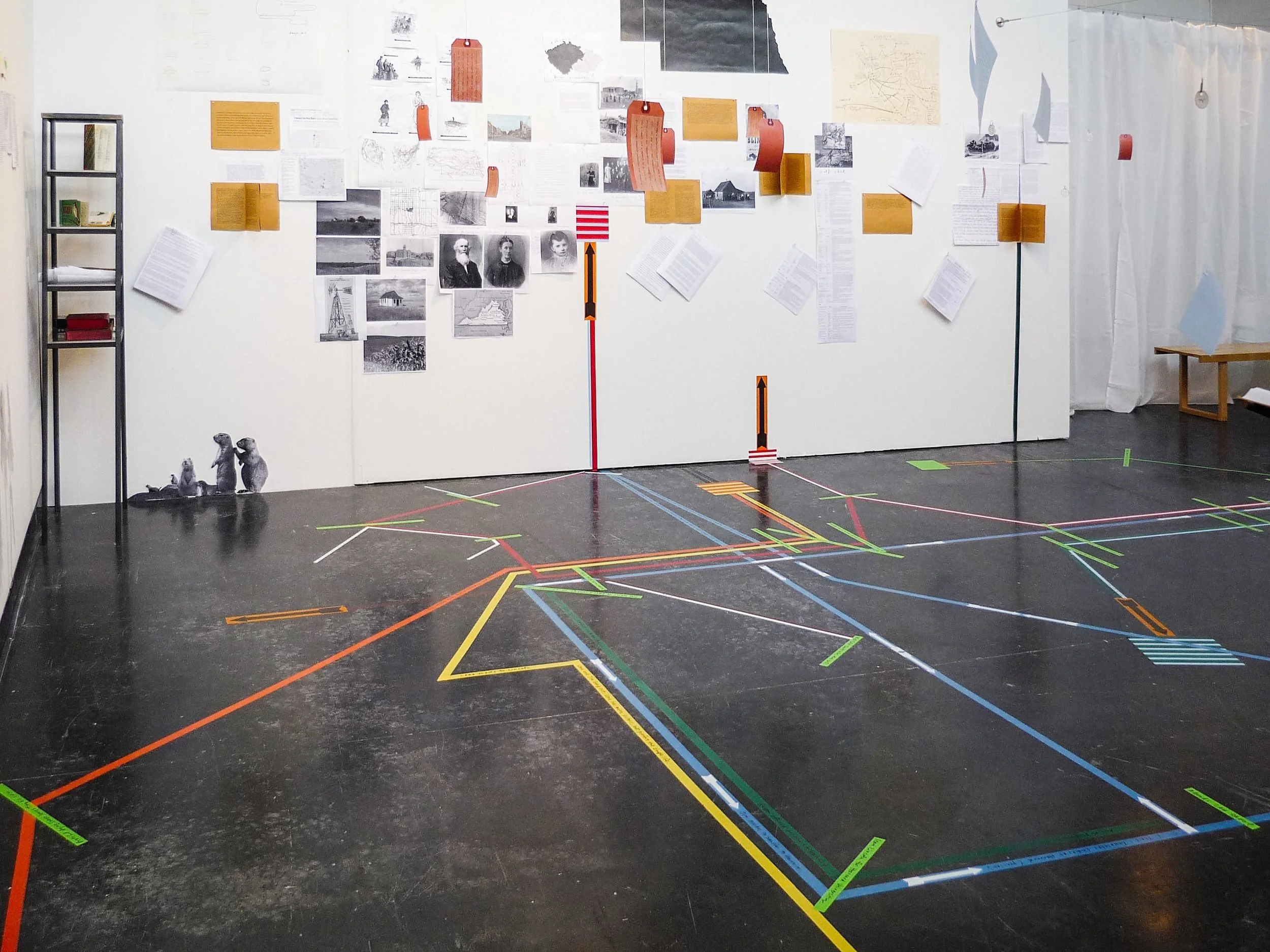A Close Read: My Ántonia (2010) Installation 50 × 50 ft. Mixed media. Feldenheimer Gallery, Reed College, Portland, OR