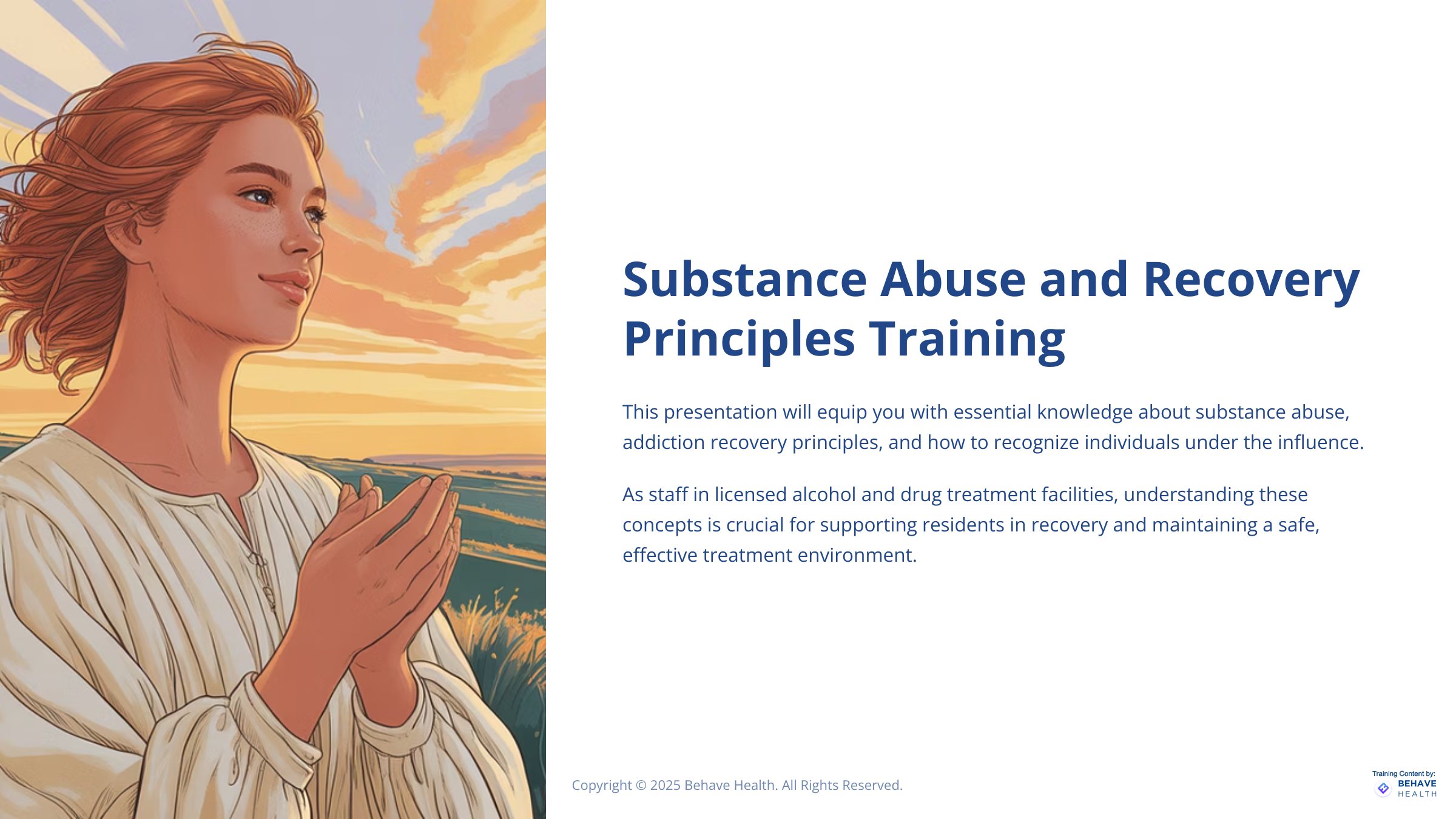 Substance Abuse and Recovery Principles Training