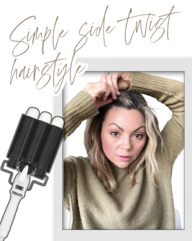 Simple side twist hairstyle