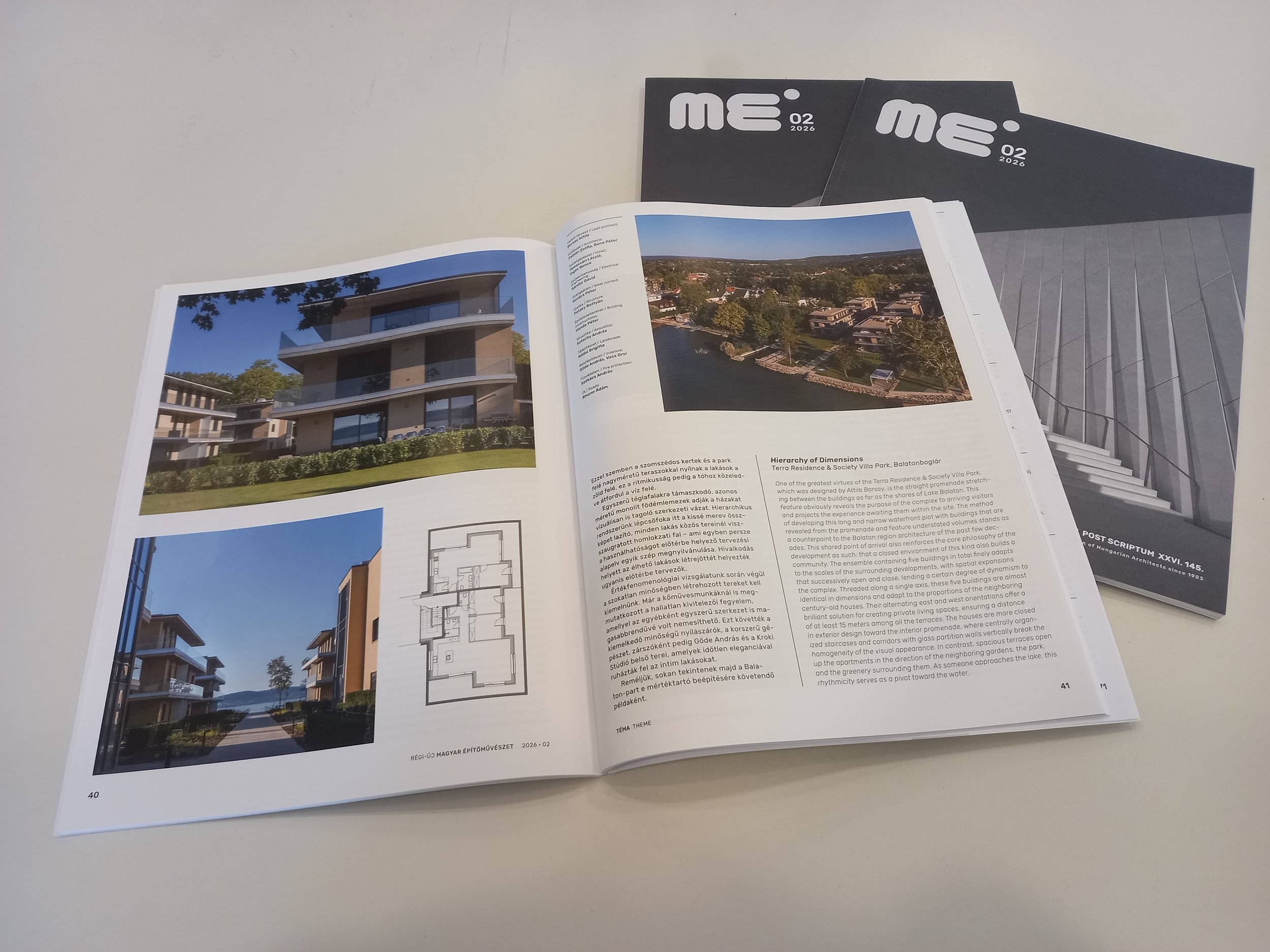 Megjelent az új Magyar Építőművészet idei aktuális 3. számában a balatonboglári Terra residences publikációja