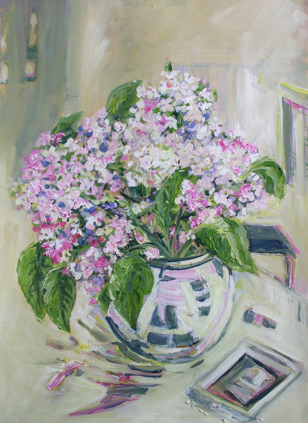 TITLE: Delicate hues MEDIUM:Acrylic on paper DIMENSIONS: H96 x W75cm FRAMED