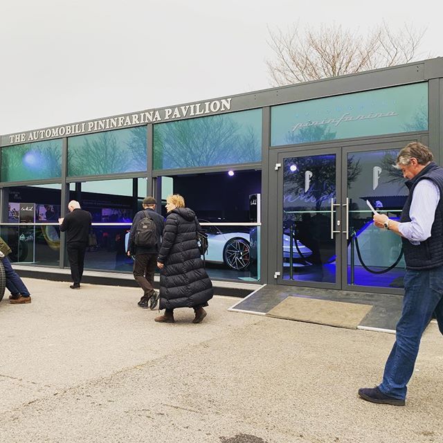 Members Meet at Goodwood a few weekends ago for our friends @ TRO.  Old meets new and probably the most expensive car we&rsquo;ve ever built a temporary home for! #eventprofs #tribeca #portablearchitecture #liveevents #battista