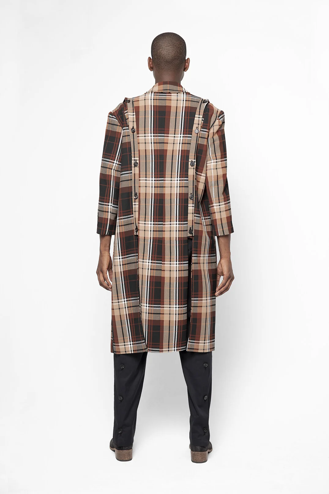 checkered overcoat mens