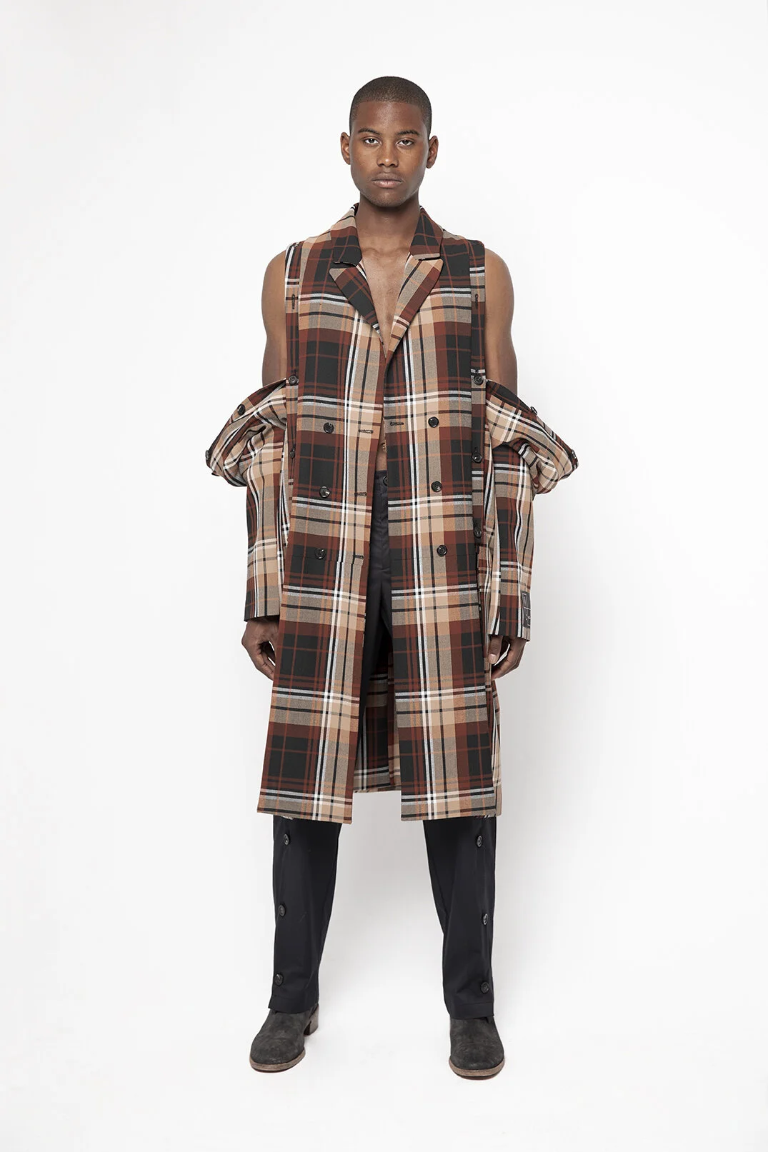 chequered coat