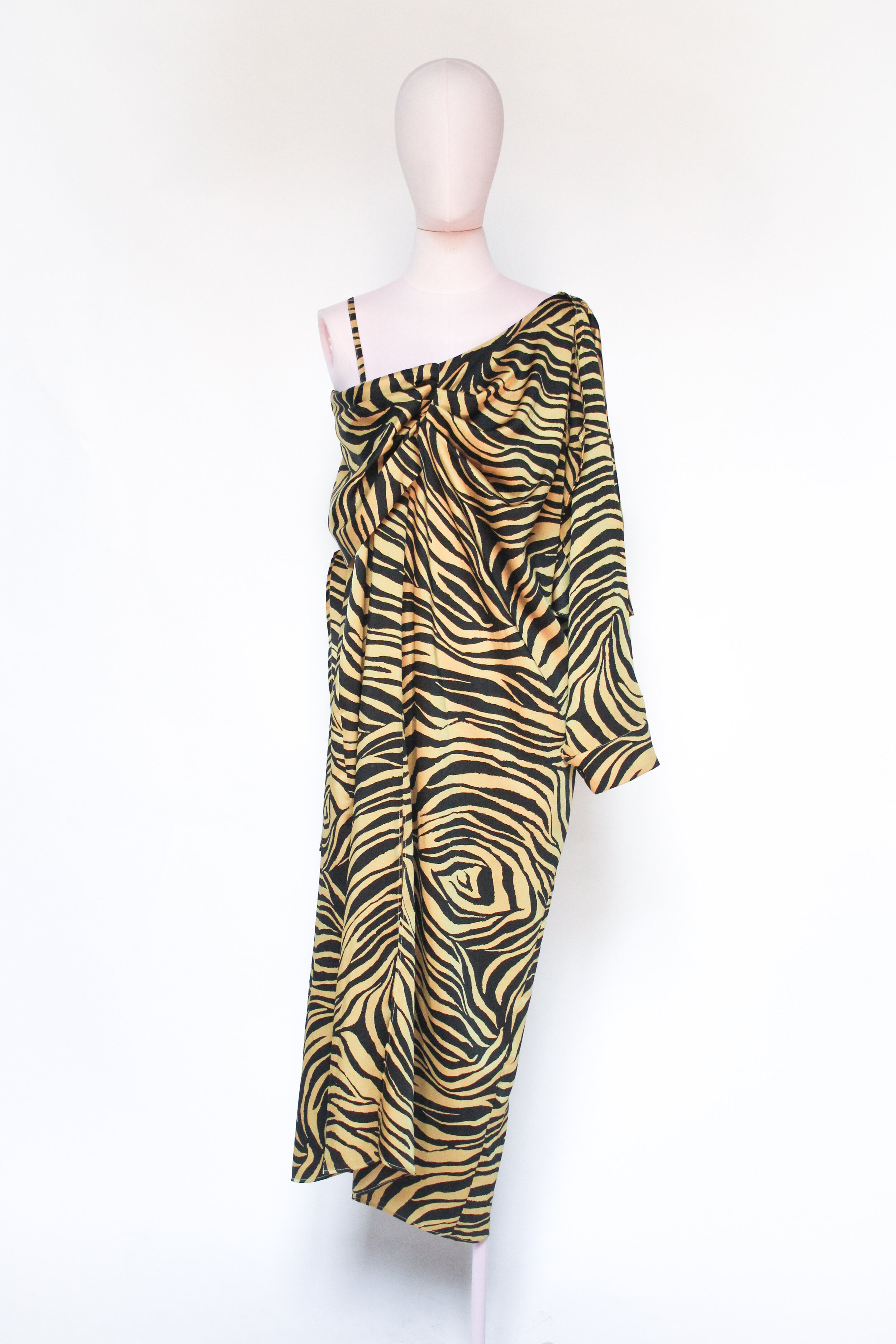 ASYMMETRICAL ZEBRA DRESS