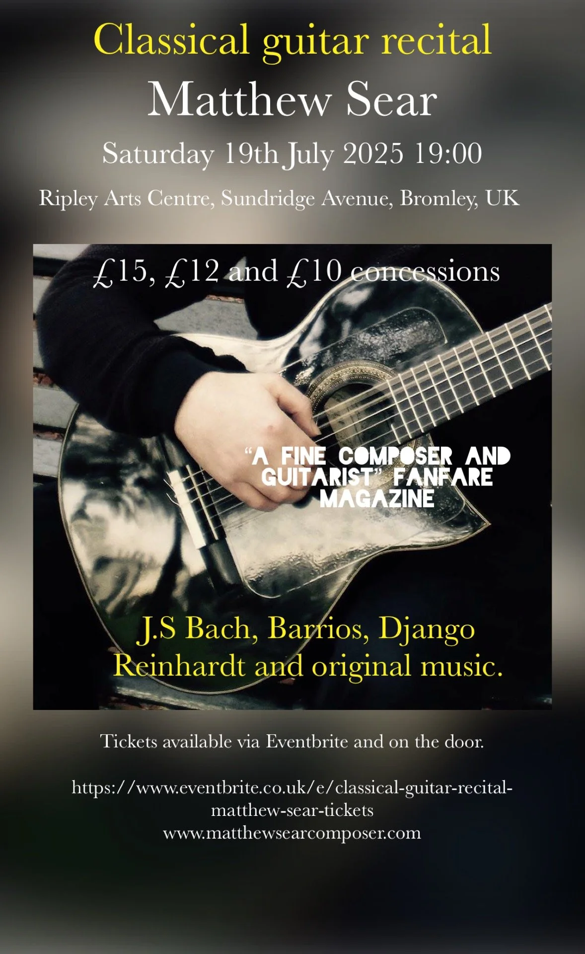 Ripley Arts Centre - Classical guitar recital