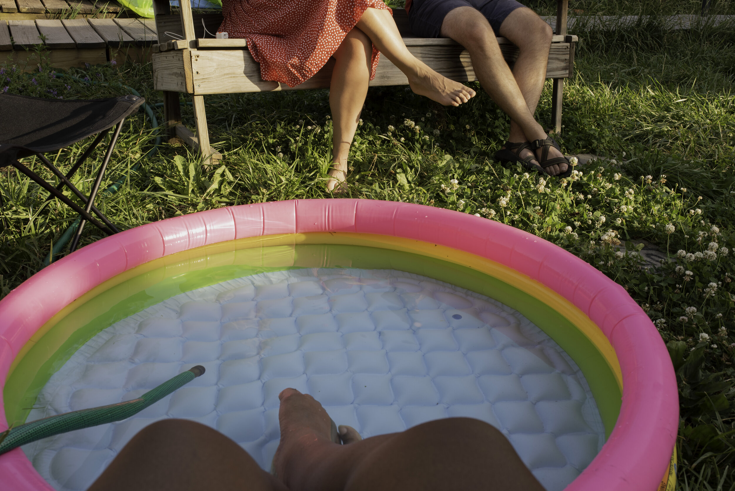   After months of being socially distanced from friends, dipping my feet in a mini pool in the backyard at the home that’s shared with my friend’s roommates felt greater than what I had anticipated. (Detroit, MI on Monday, June 22, 2020)  
