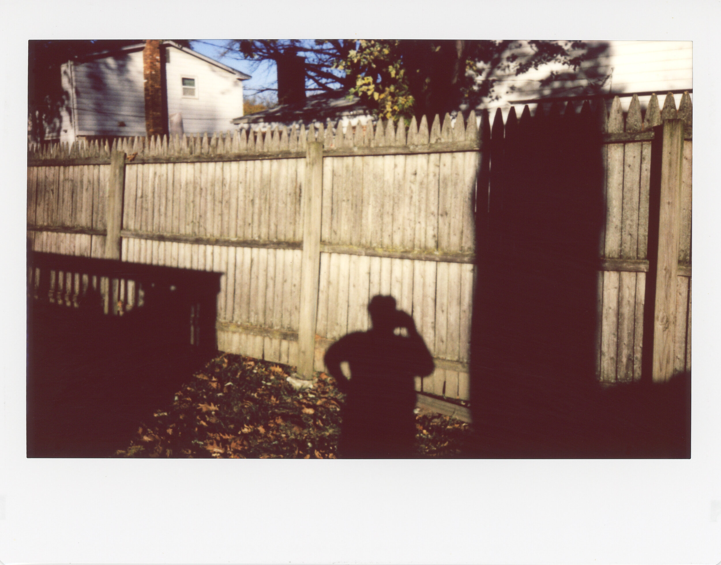   This self-portrait of my shadow was taken in my backyard the day after the Election. I really wanted to be outside and feel the sun while experimenting with my instant film camera. With so much uncertainty in the air at the time, I wanted to feel s