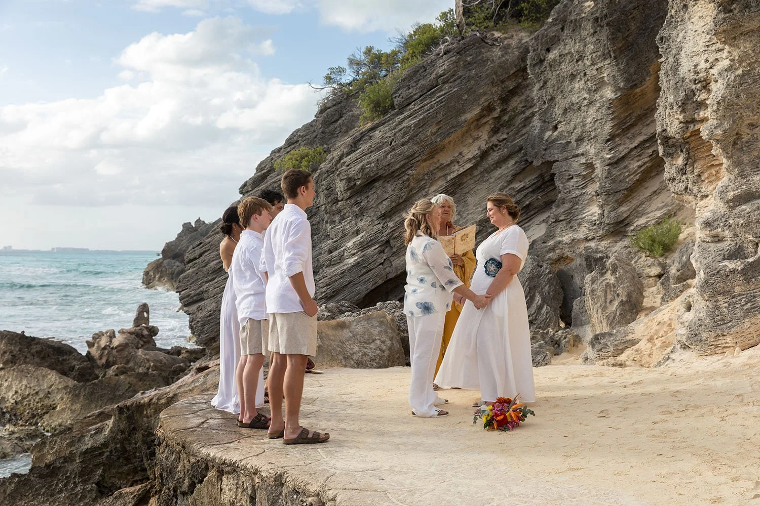 An Intimate Punta Sur LGBTQ+ Micro Wedding on Isla Mujeres | Rachel &amp; Tracy