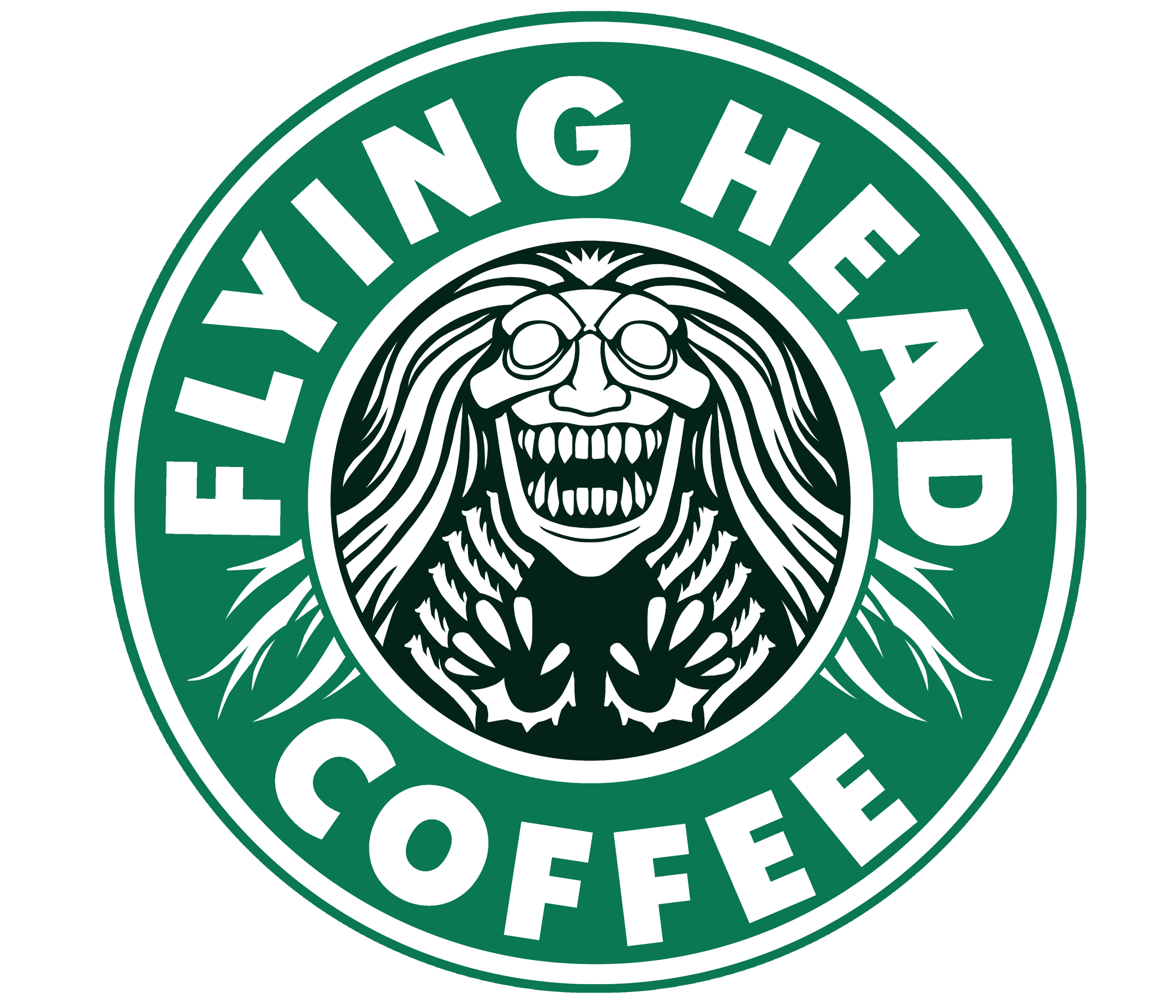 Flying Head Coffee - Parody Logo/Sticker