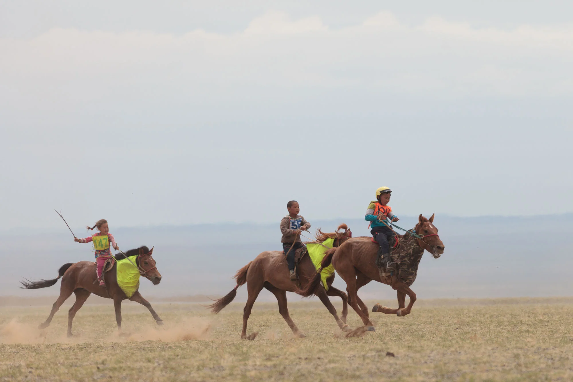 At a Gobi desert Naadam I spotted a girl Jockey. Not yet a common sight.