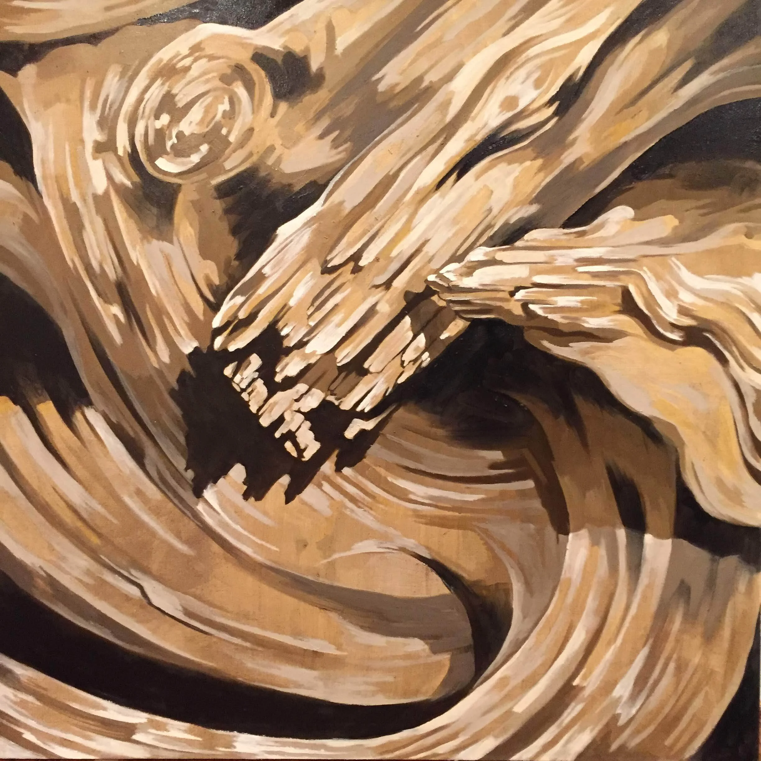  Driftwood (2017)  Oil on canvas   48 x 48 inches 