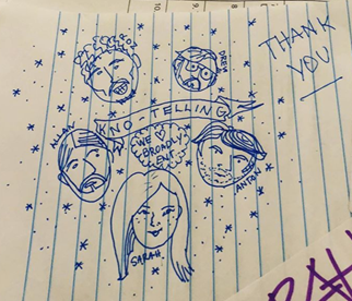 Knotel's team won a belated Best Doodle prize! 