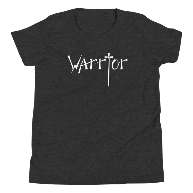 warrior-kids-short-sleeve-tee-dark-grey-heather-front-03_OP.webp
