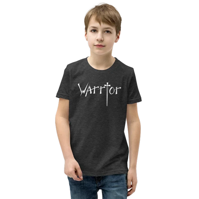 warrior-kids-short-sleeve-tee-dark-grey-heather-front-02_OP.webp
