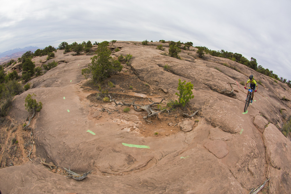 Following the painted lines along Stage 3.