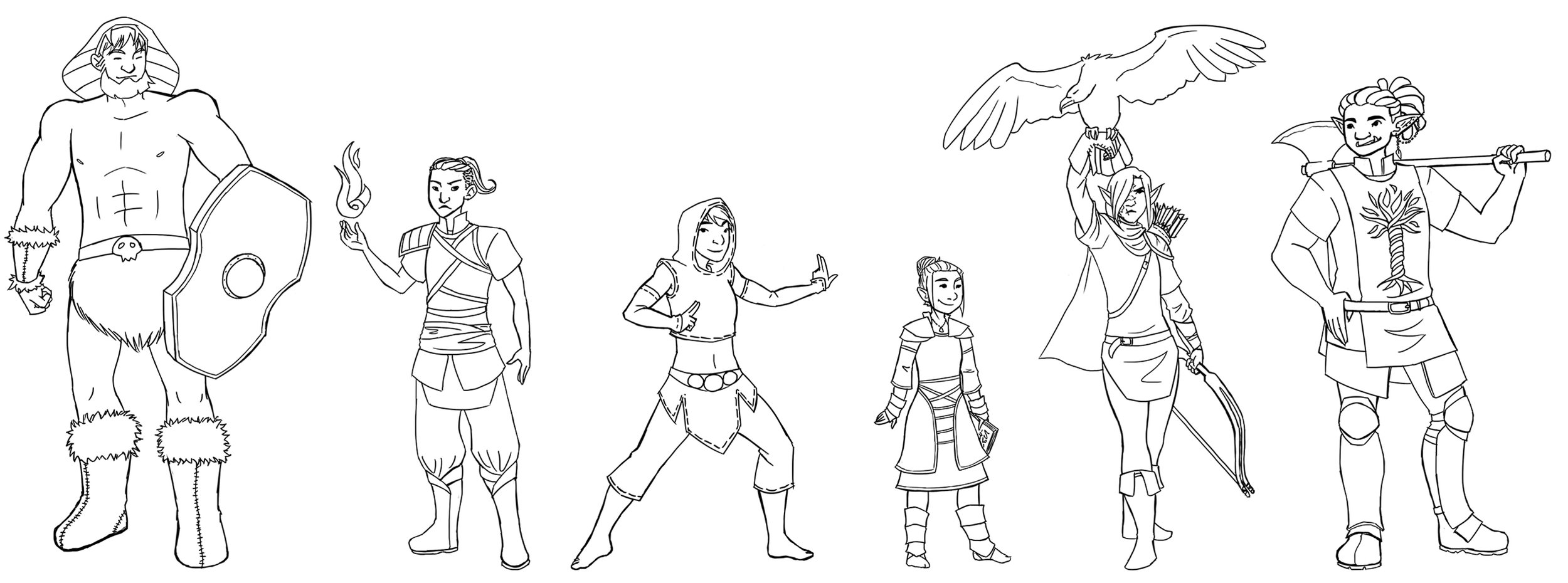 Art of a friend’s D&D group, done as a commission.