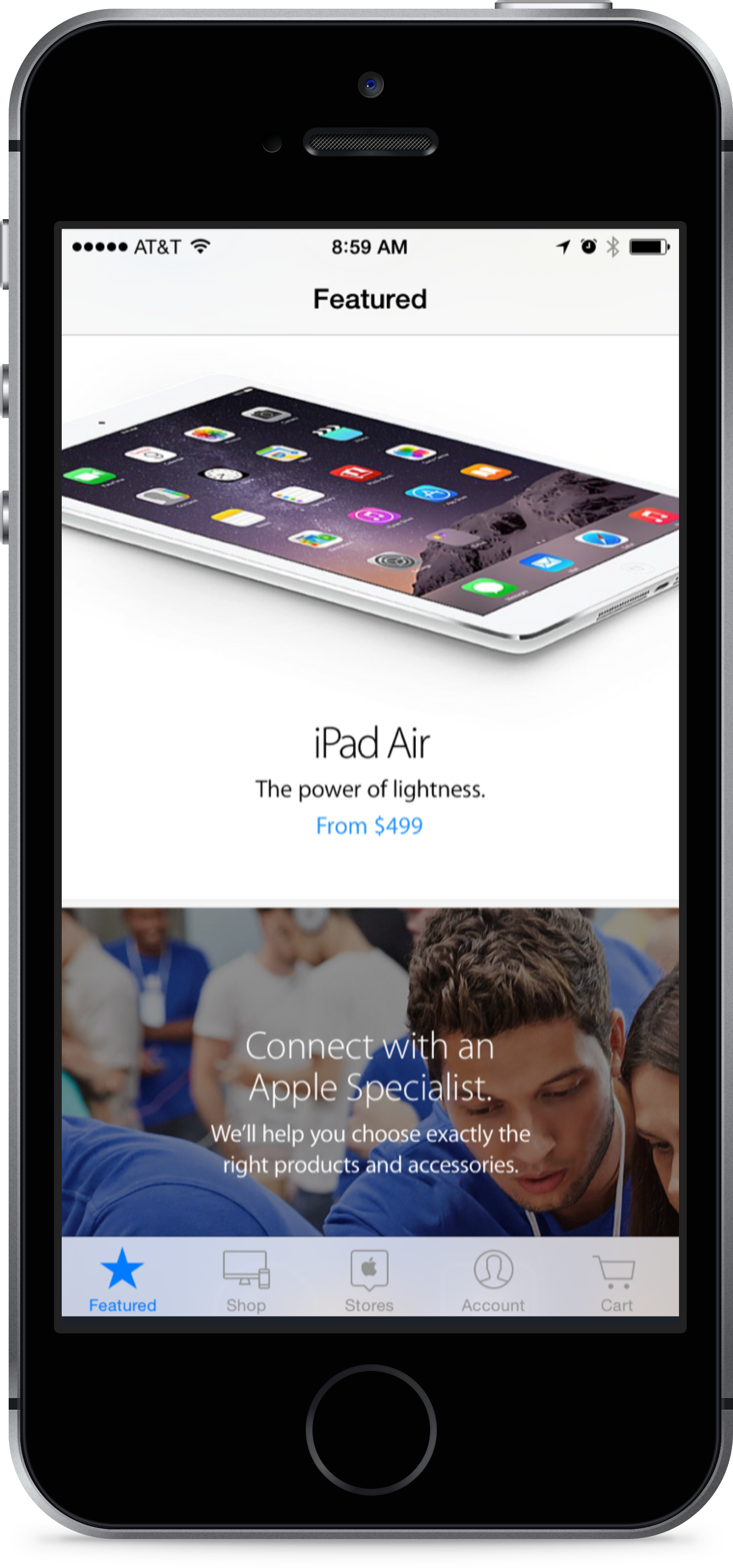 Apple Store app for iPhone