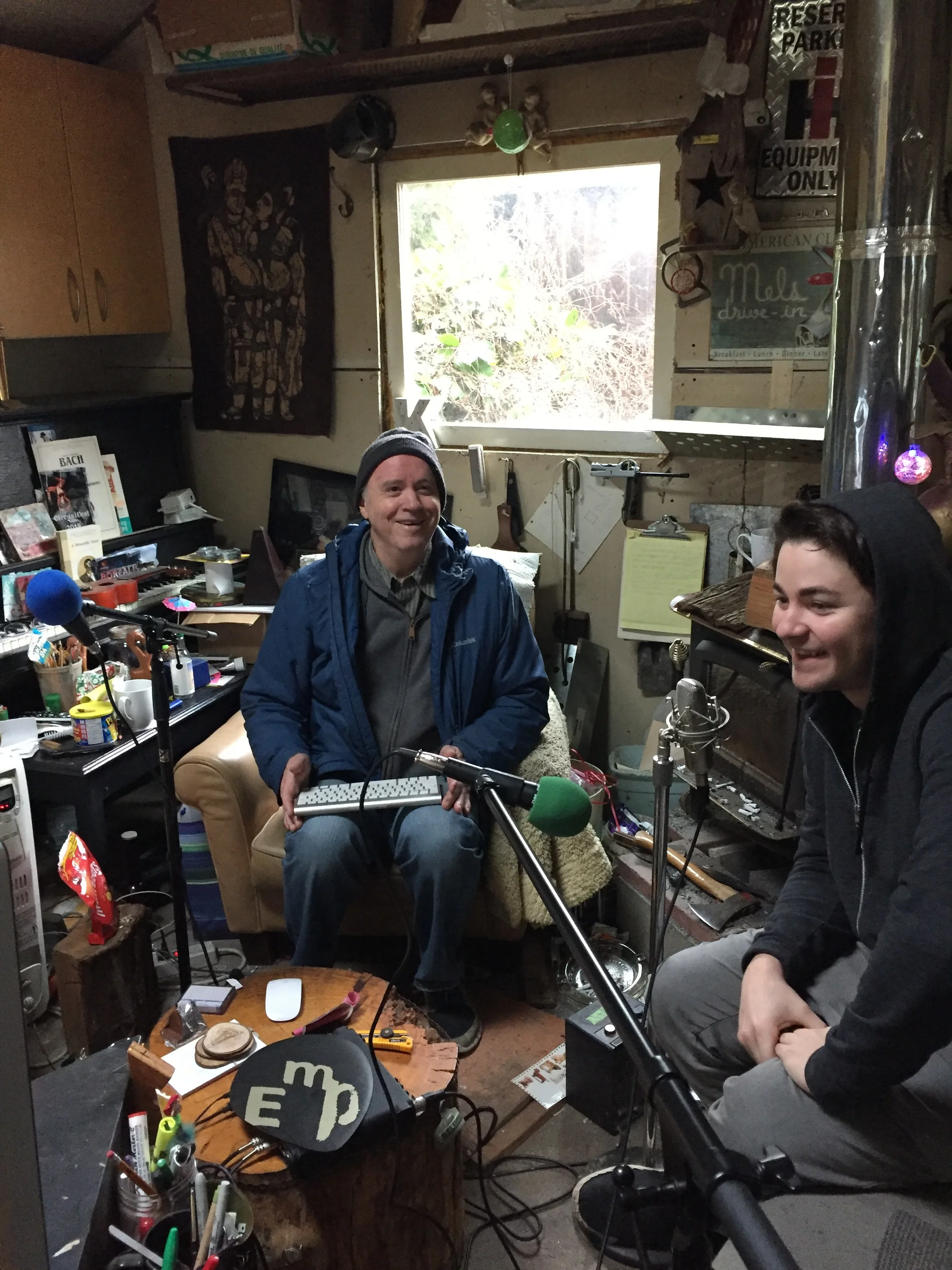 RJ and Dylan E. McNulty consult on sound