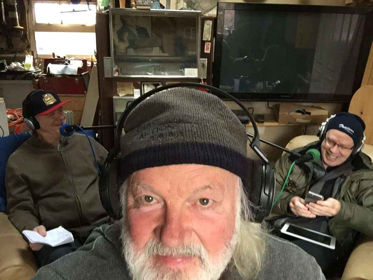 Goofing off behind KJ's back