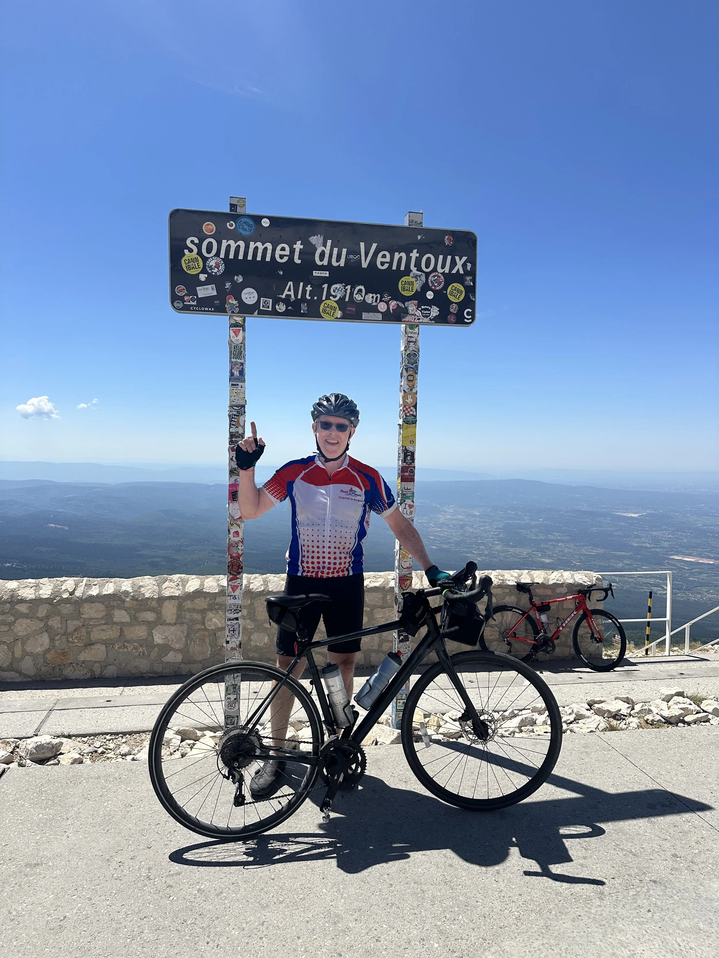 PJ summits Mt. Ventoux