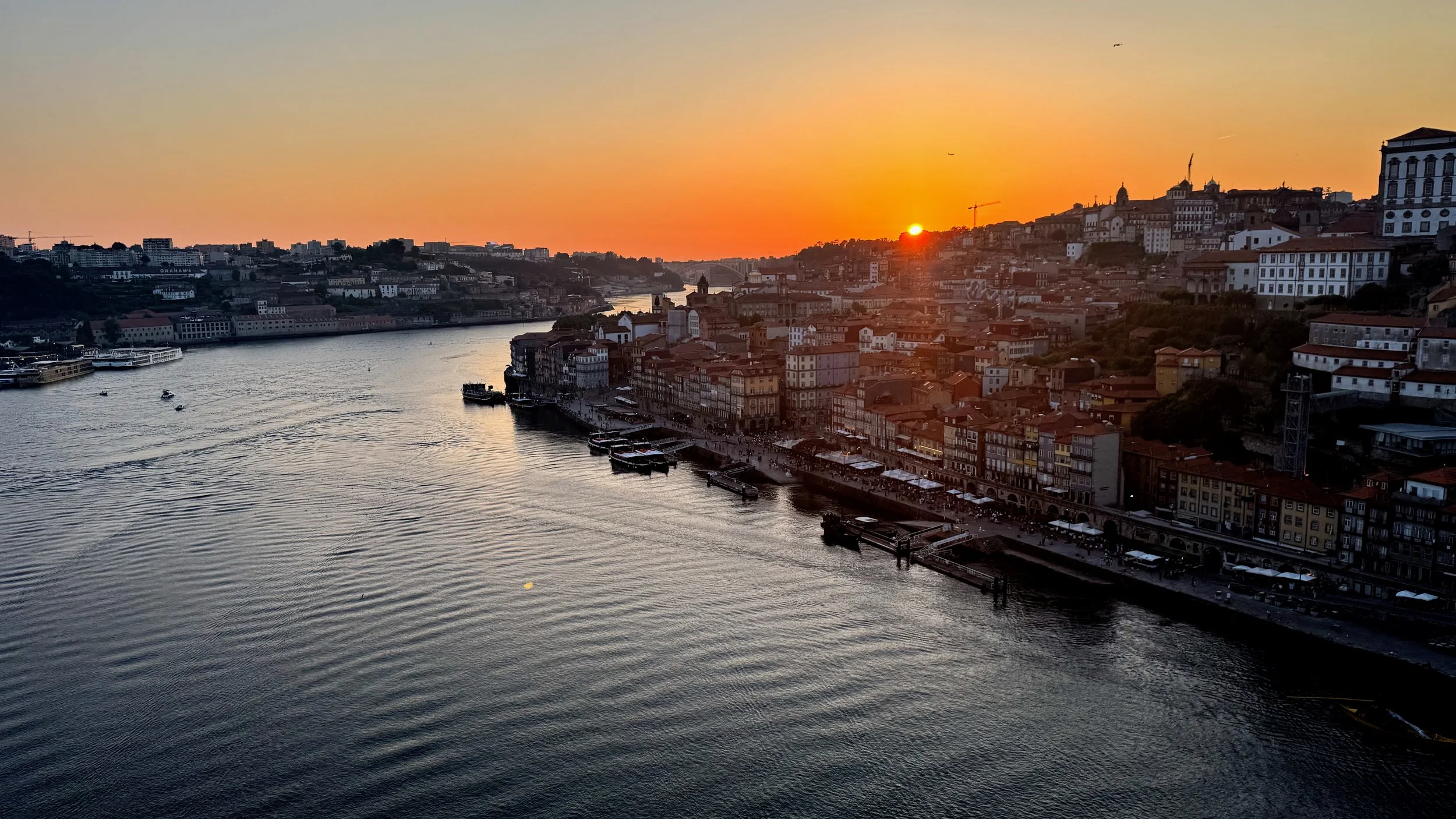 Porto sunset over the Douro River