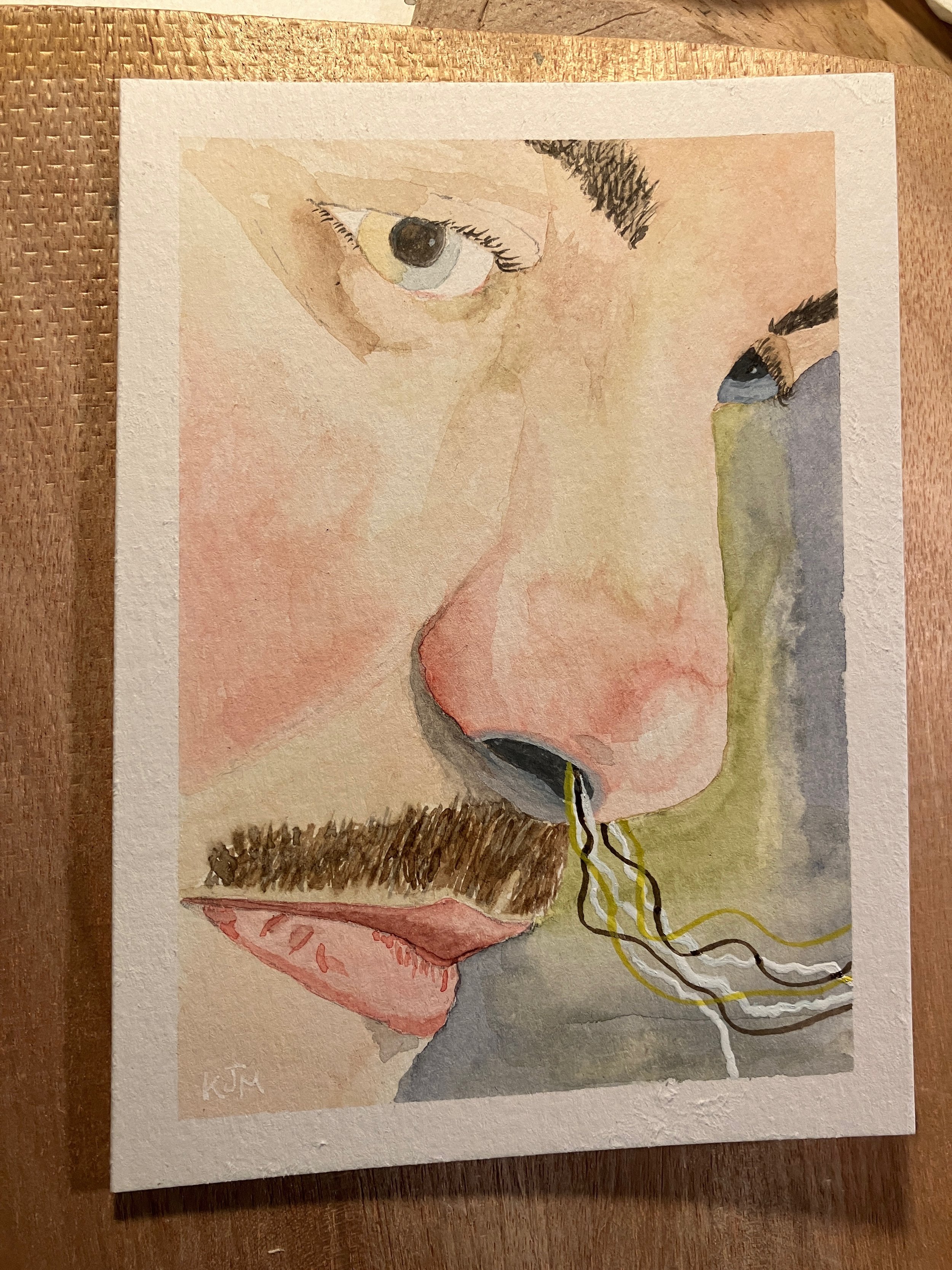 KJ's opening night card for Dylan