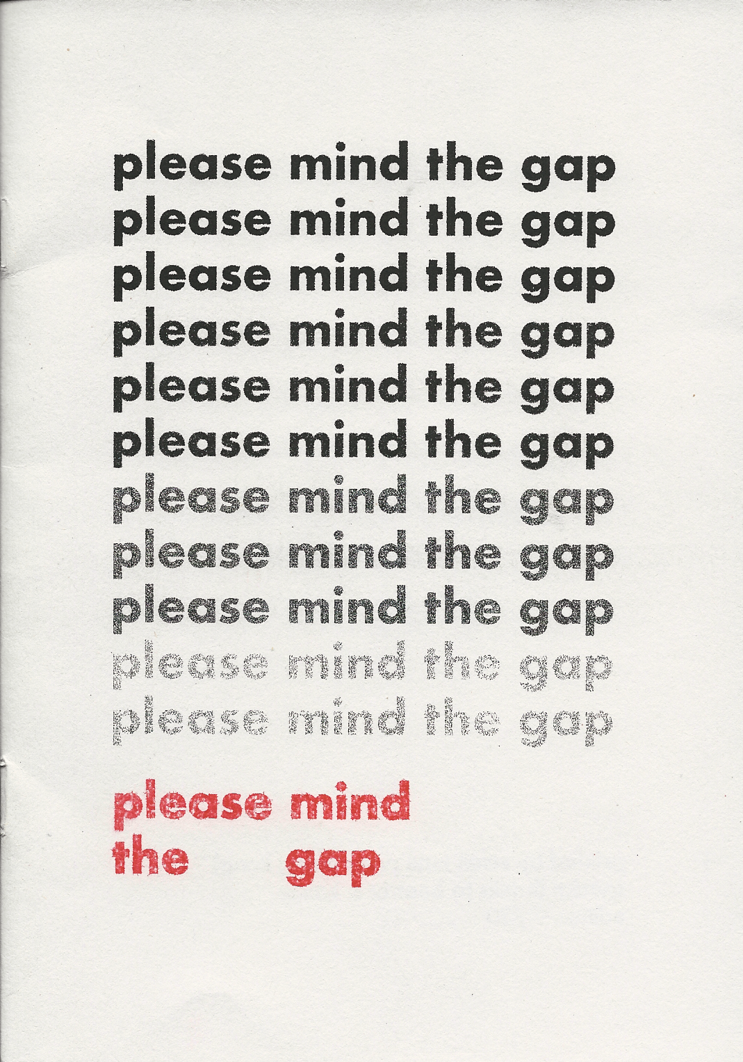 please mind the gap