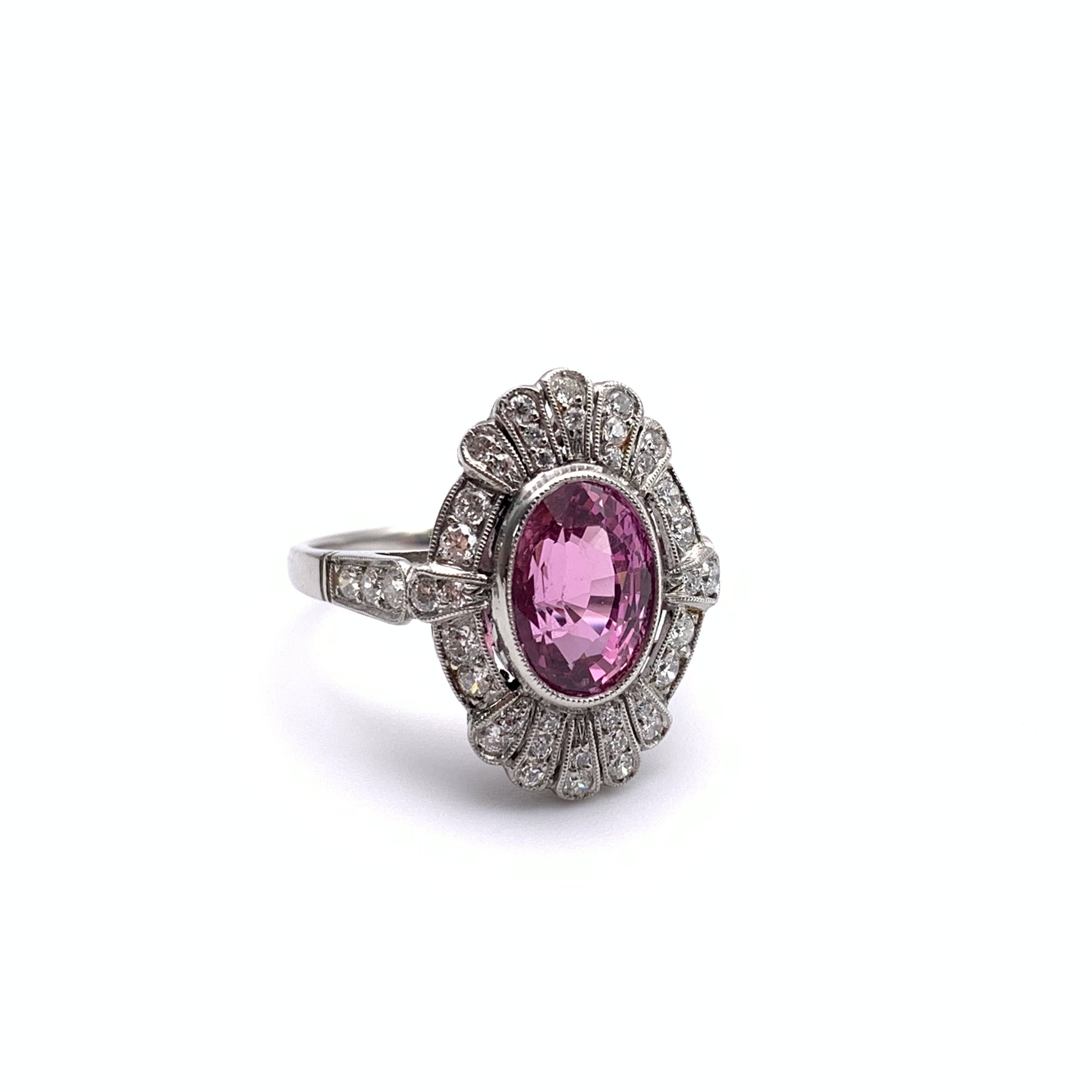 Padparadscha Sapphire Ring 