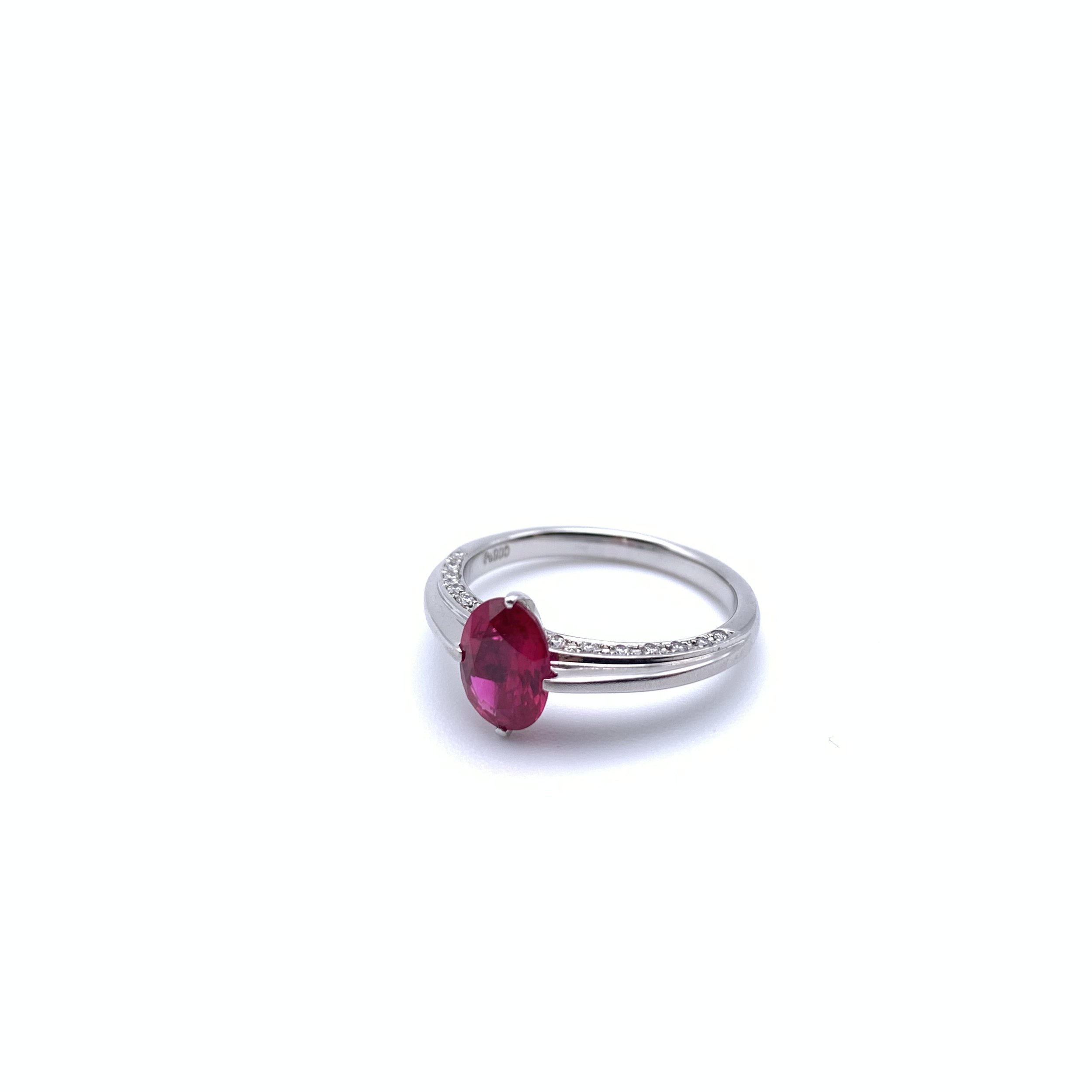 Burmese Ruby &amp; Diamond Ring