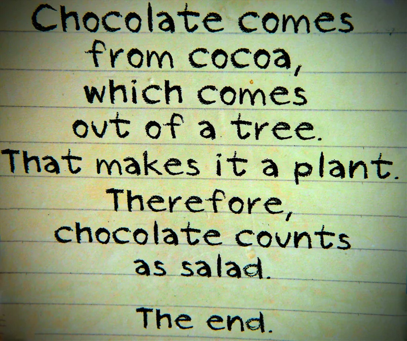 Chocolate is Survival Food — Jane Hansell