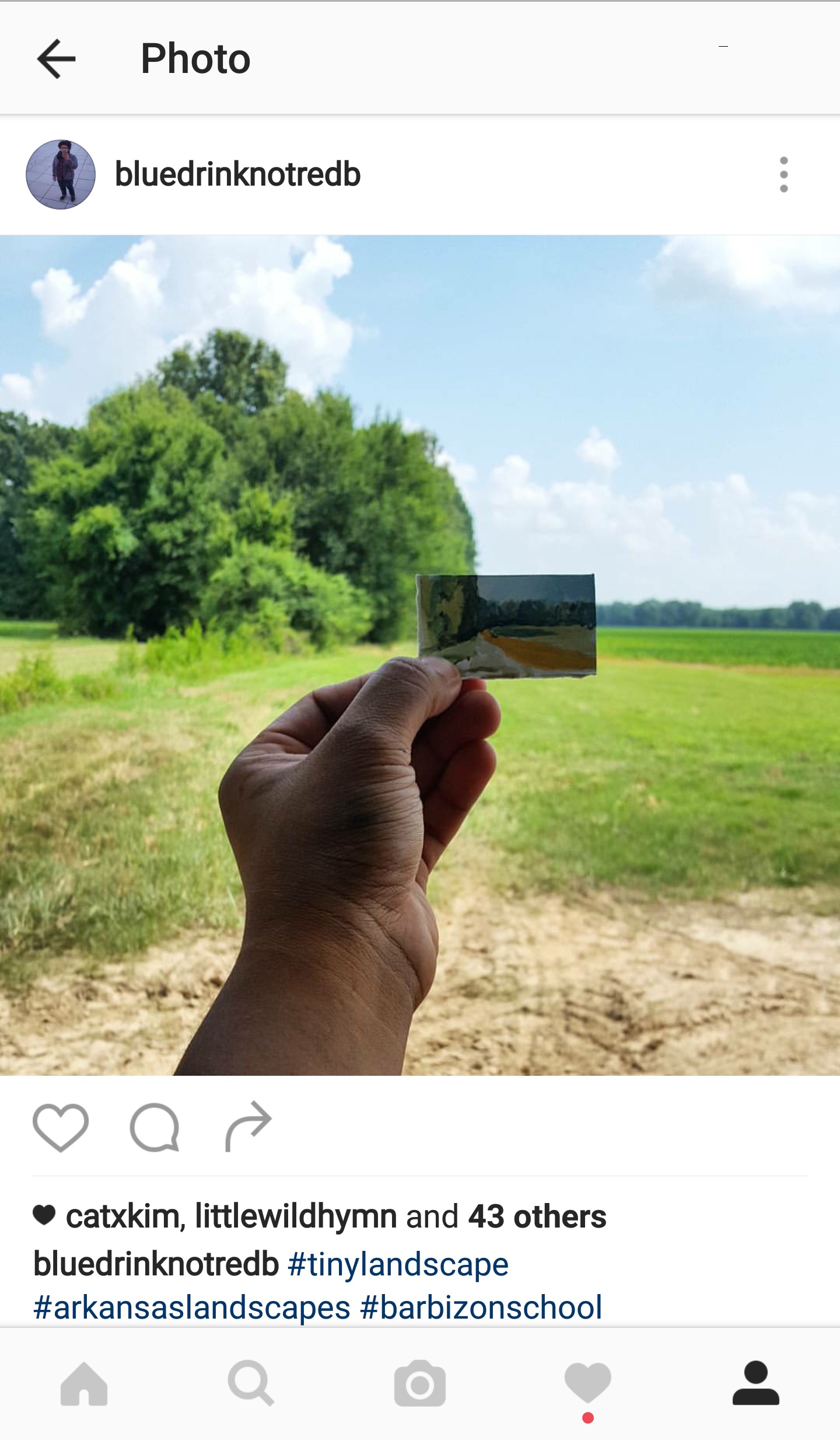  landscape as seen on Instagram, watercolor on paper 
