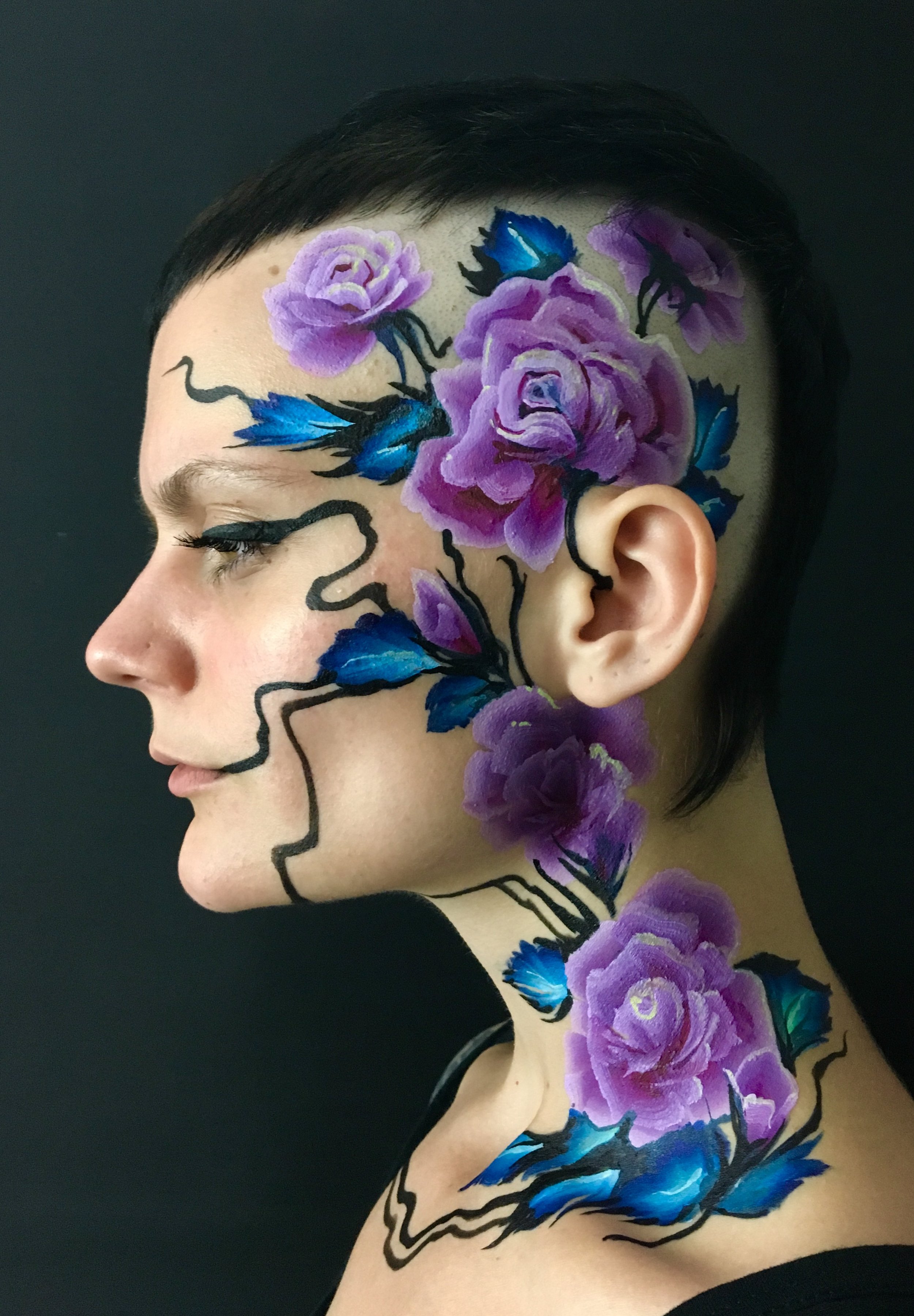 Purple floral mohawk face art - Brierley Thorpe 2018.jpg