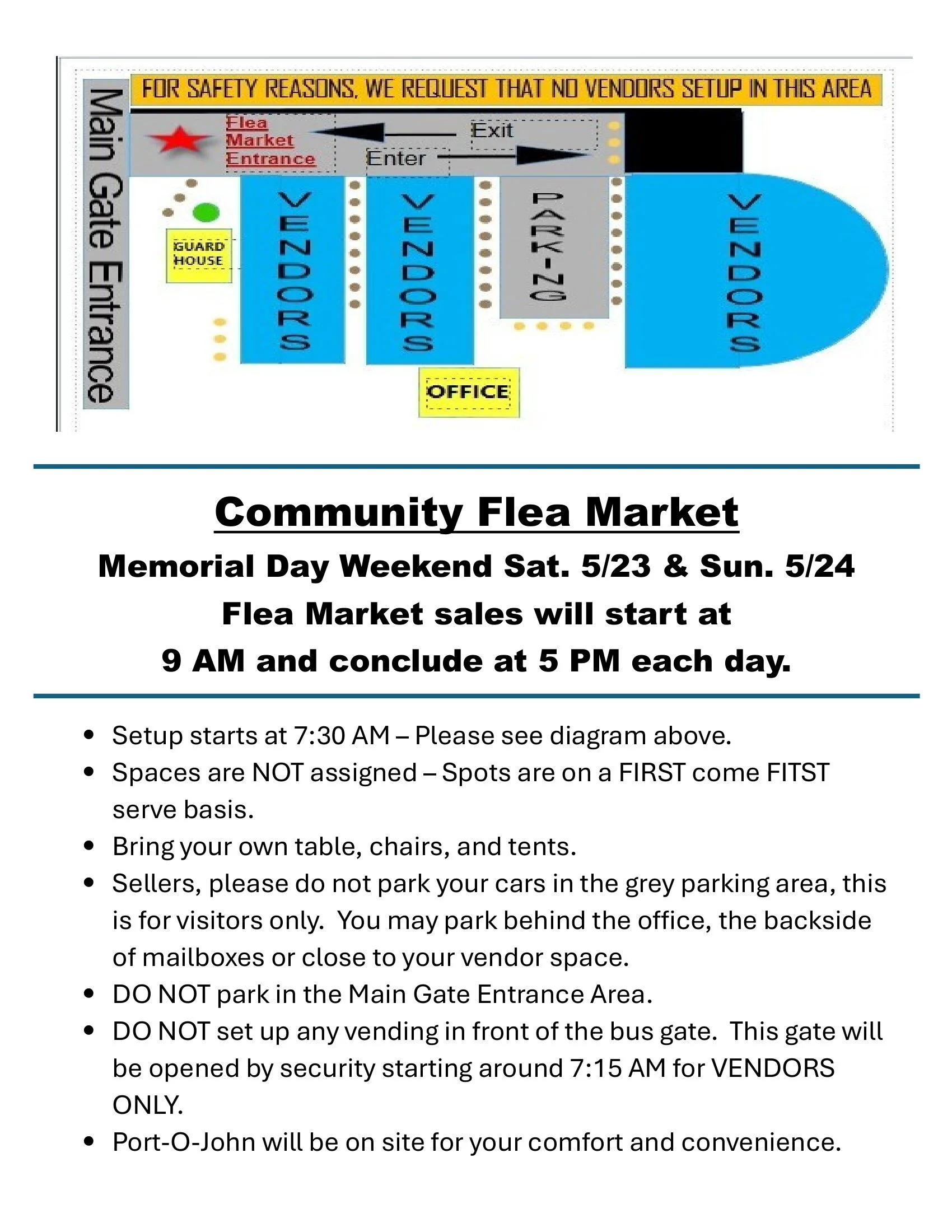 Memorial Day Flea Market Event