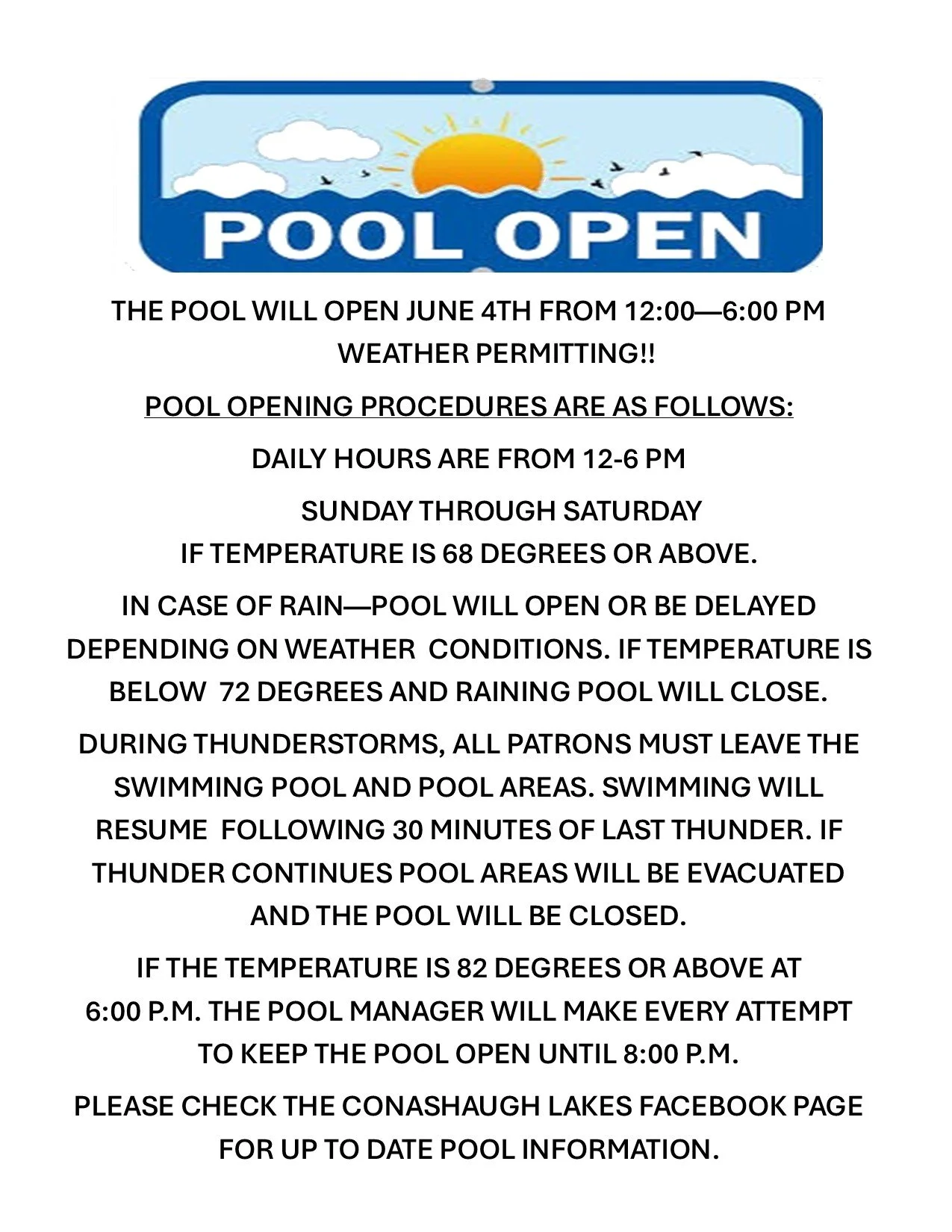 Pool Opens for the Season