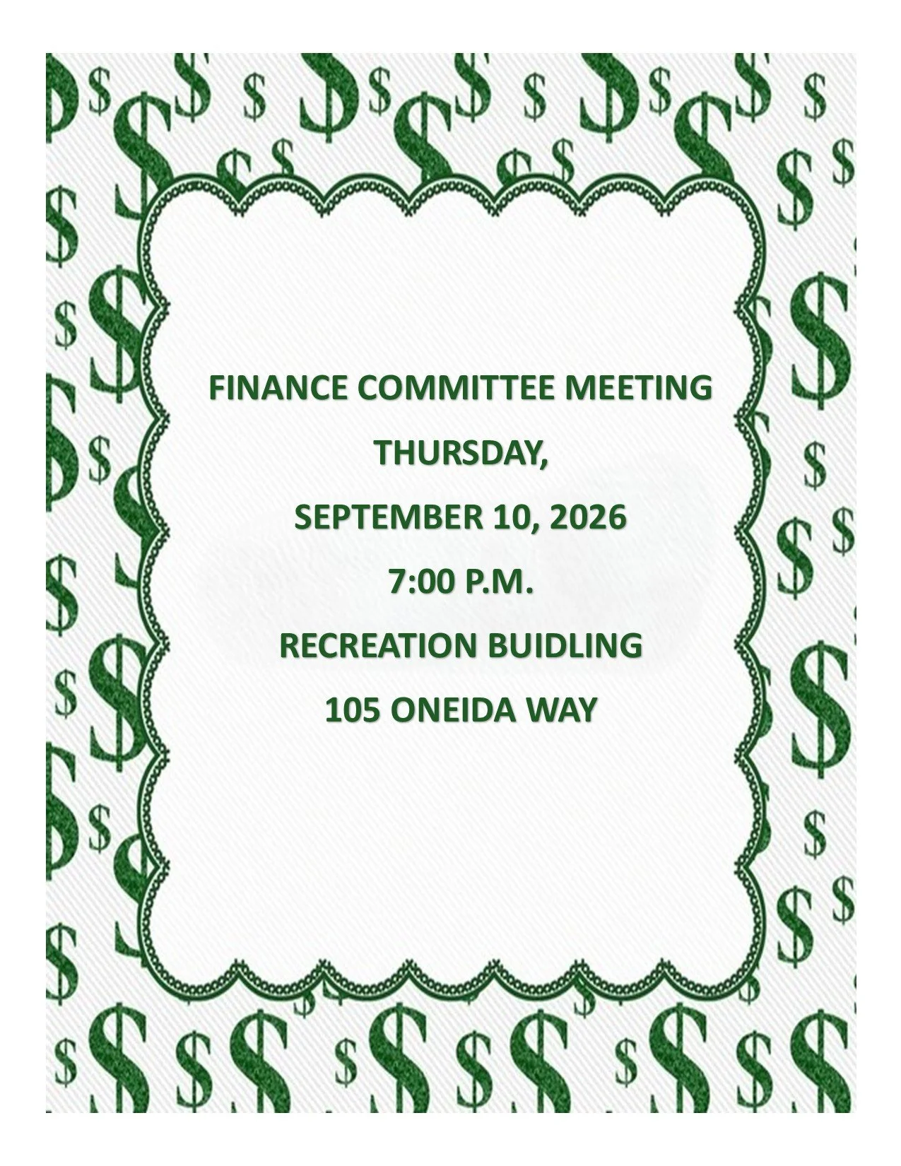 Finance Committee Meeting