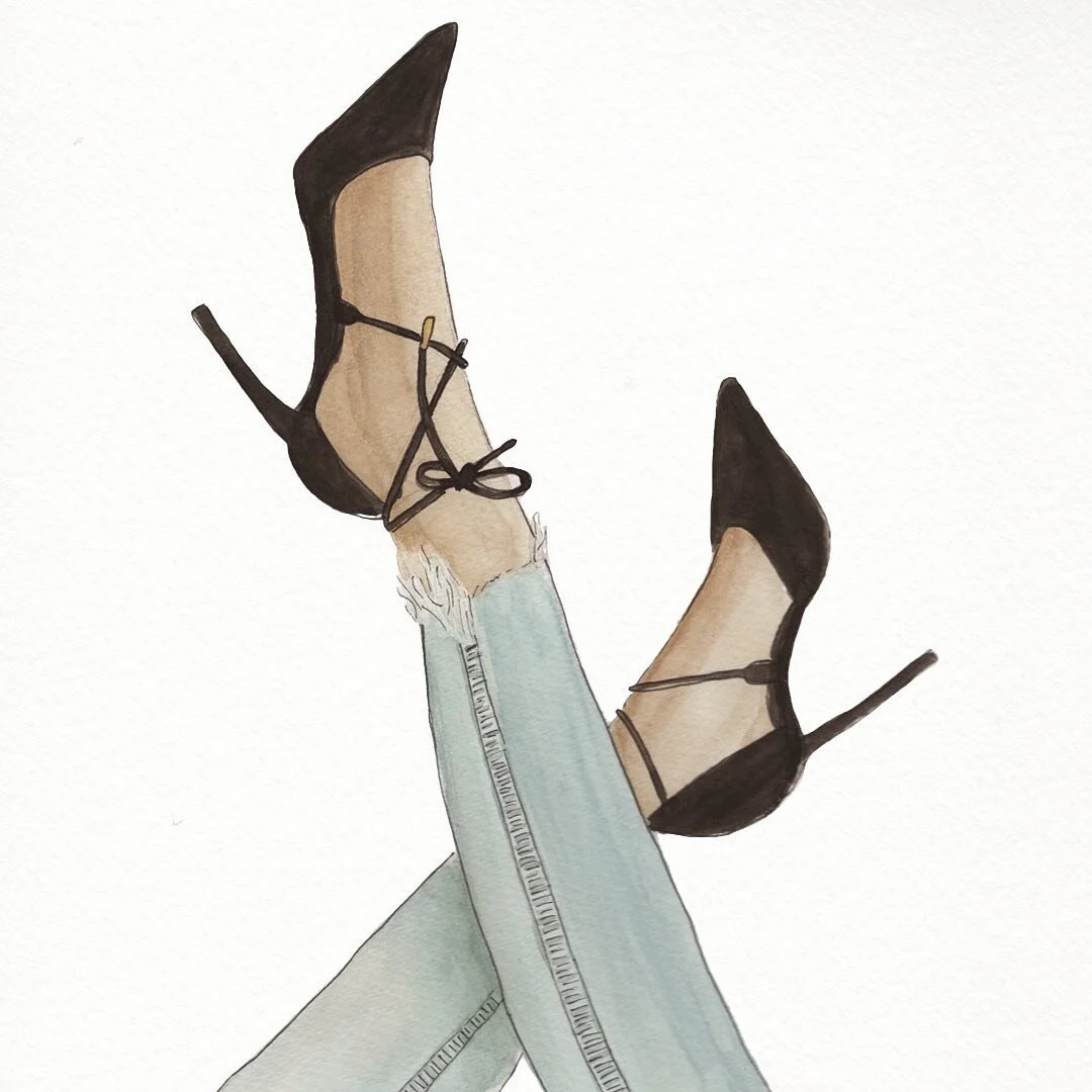 denim + heels, a perfect pair ✨