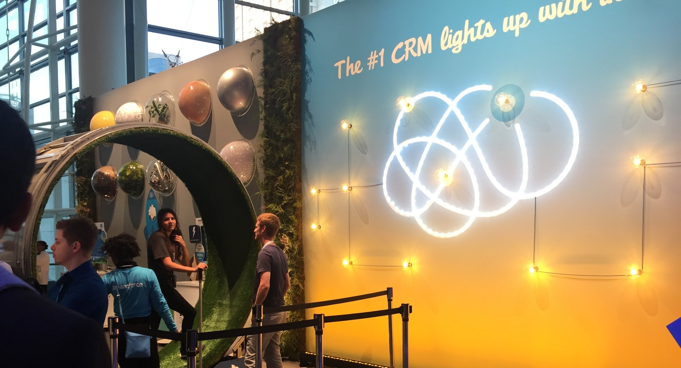 Einstein Hamster Wheel You are at the center of power in the Einstein Hamster Wheel which lights up the Deep Neural Network on the wall nearby. Goofy? Sure. But why should CRM be boring?