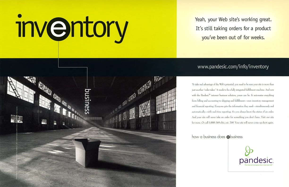 inventory 4/4 | The set won a bronze Effie, driving all kinds of business for this business software solution launched at the beginning of the e-commerce revolution in 1998.
