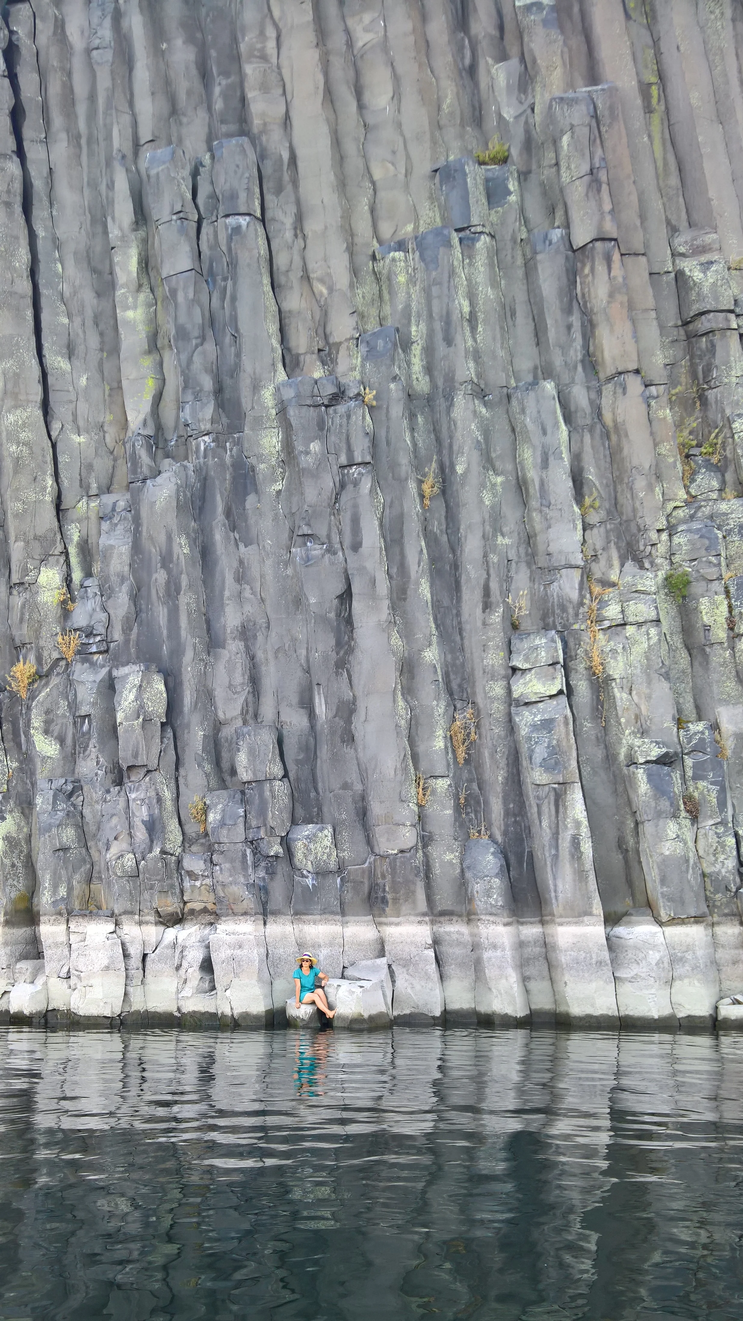 Check out our Geologic History page to learn how this perfect wall of columnar basalt was formed.