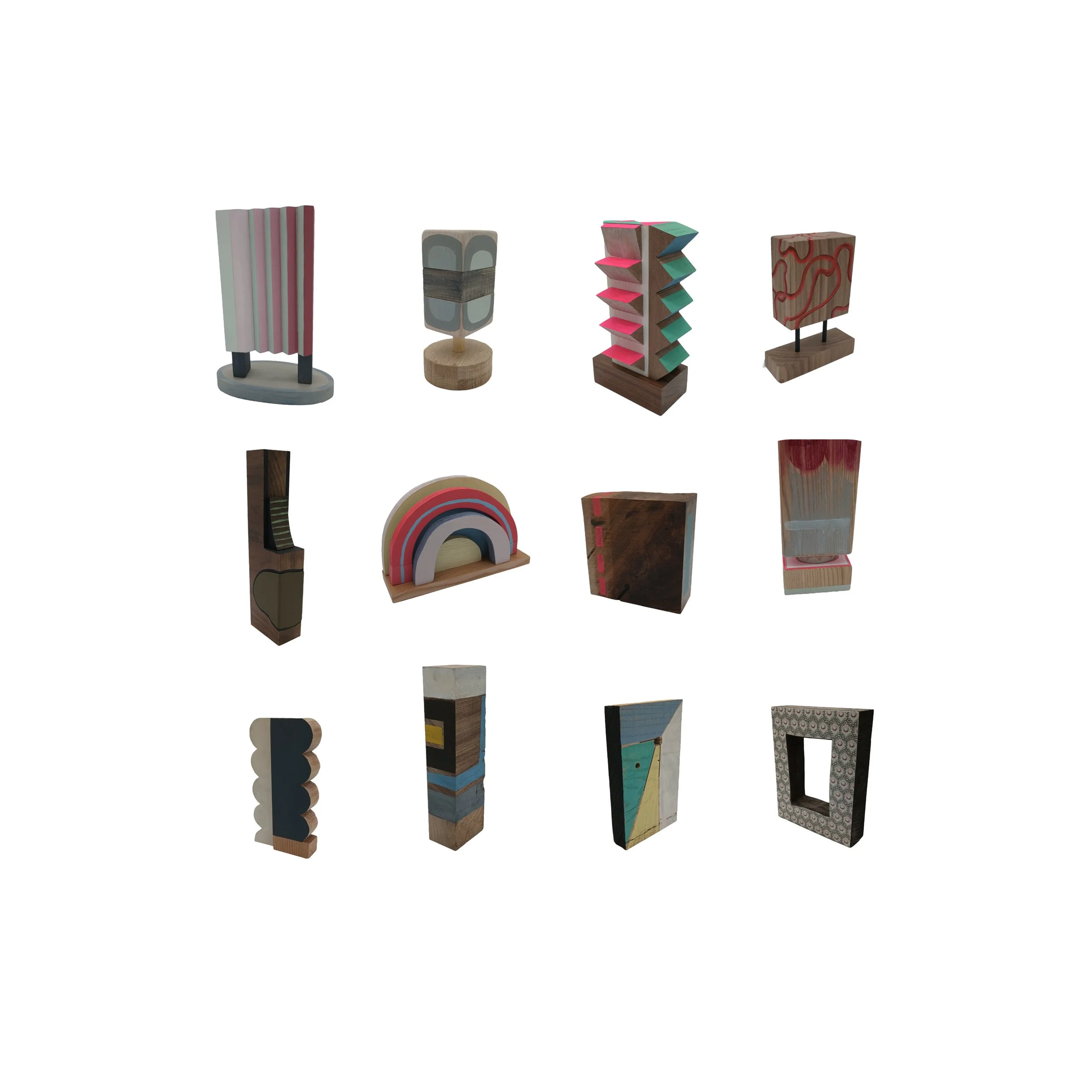 This work is the result of introspection relating directly to shape and color. The two tend to dominate my life.  These pieces are moments to release inhibitions of how they typically relate, in an at