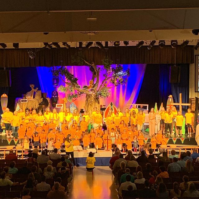 Vacation Bible School celebration with some of the 280 participants and some of the 120 adult and youth volunteers! #godisgood #pinevalleyumc #wilmingtonnc